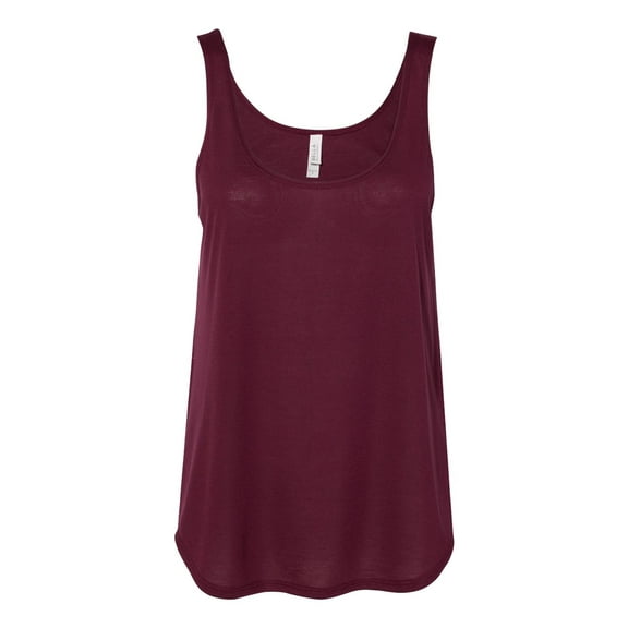 Bella Canvas Women's Flowy Side Slit Tank, Maroon, XX-Large