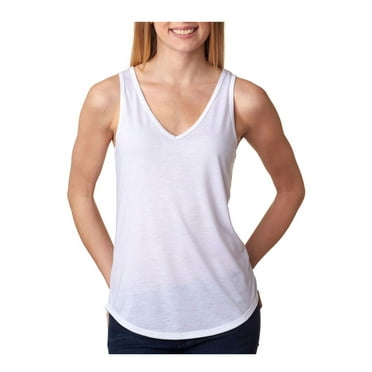 Bella Canvas Women's Flowy V-Neck Relaxed Drapey Tank Top, Style B8805