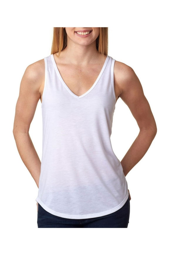 Bella Canvas Women's Flowy V-Neck Relaxed Drapey Tank Top, Style B8805