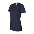 thumbnail image 1 of Bella + Canvas Women's Missys Relaxed Jersey Short-Sleeve V-Neck T-Shirt Navy Size 7, 1 of 3