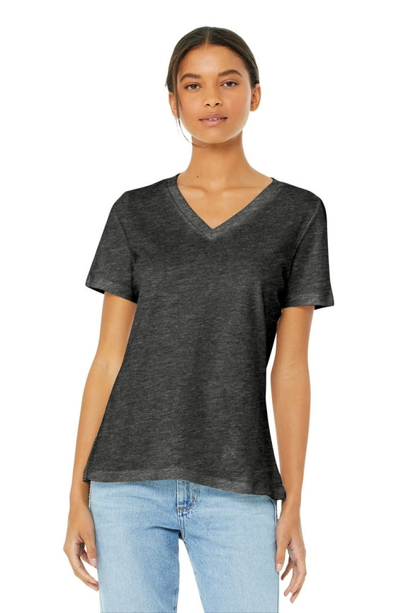 Bella + Canvas Women's Relaxed Jersey Short-Sleeve V-Neck T-Shirt 6405