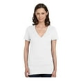 thumbnail image 1 of Bella Canvas Women's Ringspun Deep V-Neck Jersey T-Shirt, Style B6035, 1 of 1