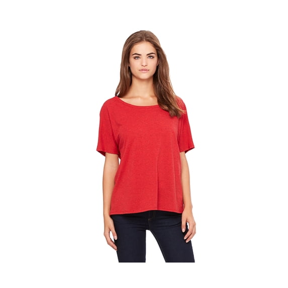 Bella Canvas 8816 Womens Slouchy T Shirt, XL, Red Speckled