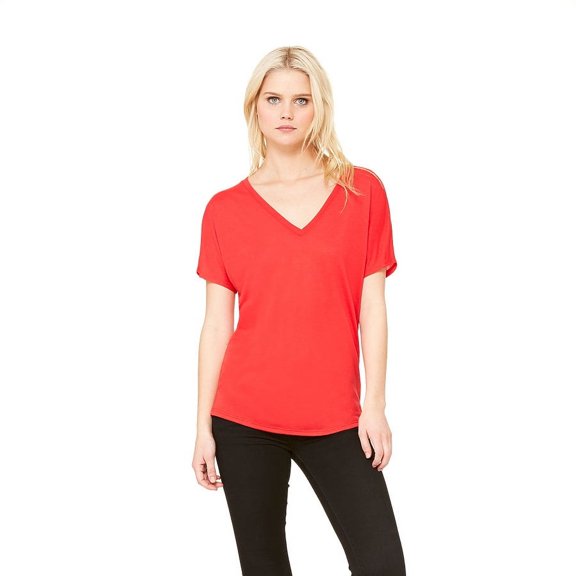 Bella & Canvas Women's Slouchy V-Neck Short Sleeve T-Shirt