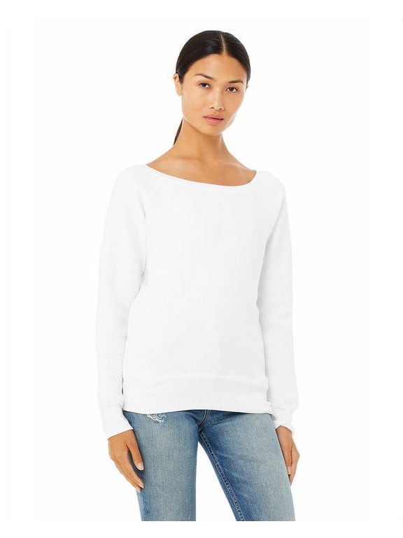 Bella + Canvas Women's Sponge Fleece Wide-Neck Sweatshirt