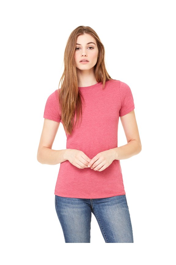 Bella + Canvas Women's The Favorite Tee , 6004 , HEATHER RASPBRRY , Medium