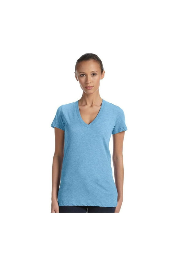Bella Canvas Women's Tri Blend Deep V-Neck T-Shirt, Style B8435