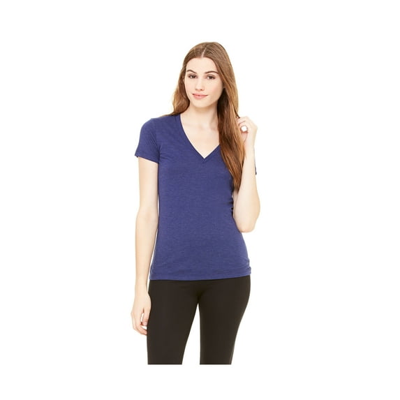 Bella Canvas Women's Tri Blend Deep V-Neck T-Shirt, Style B8435