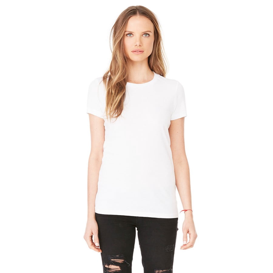 Bella + Canvas Ladies' Triblend Short-Sleeve T-Shirt | Navy TriBlend, Soft Semi-Relaxed Fit, Size Small