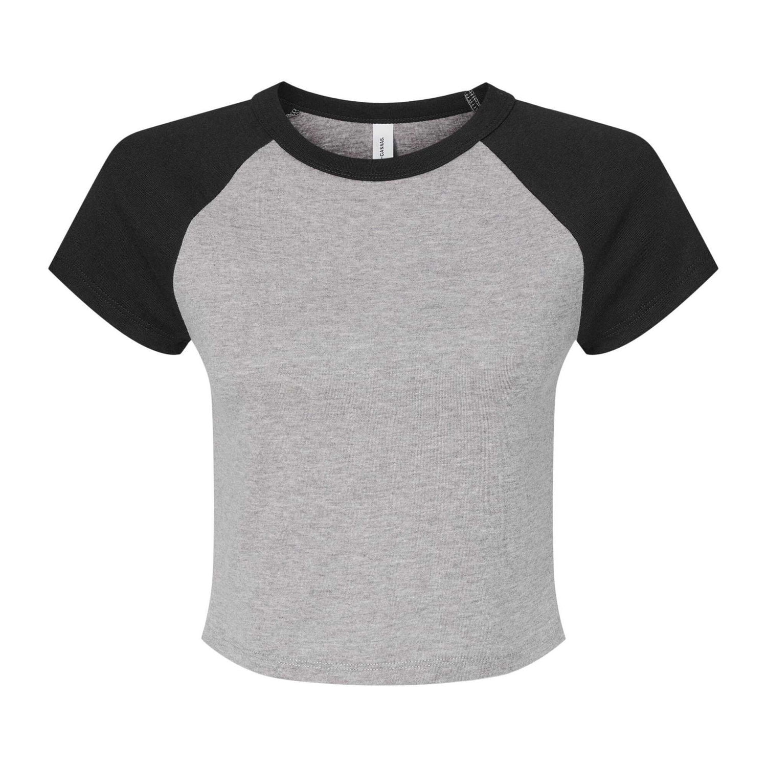 Bella + Canvas Womens Baby Micro-Rib Raglan T-Shirt - Walmart.com