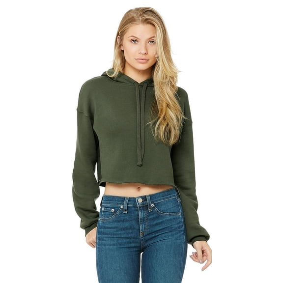 Bella   Canvas Womens Cropped Fleece Hoodie