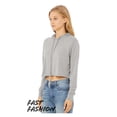 thumbnail image 1 of BELLA + CANVAS Womens Triblend Crop Long Sleeve Hoodie, 1 of 5