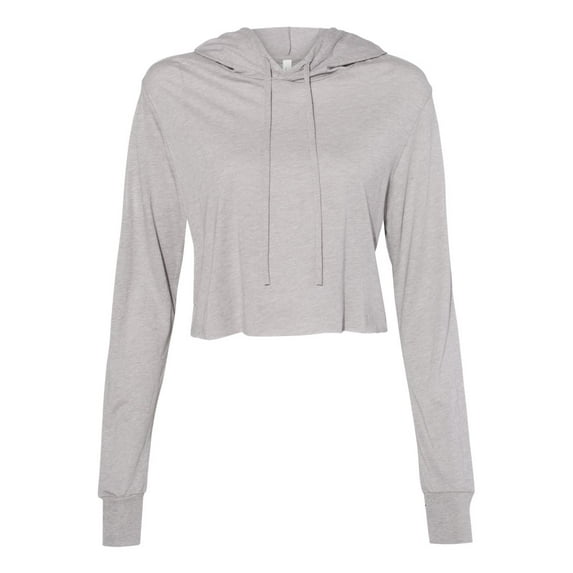 BELLA + CANVAS Womens Triblend Crop Long Sleeve Hoodie