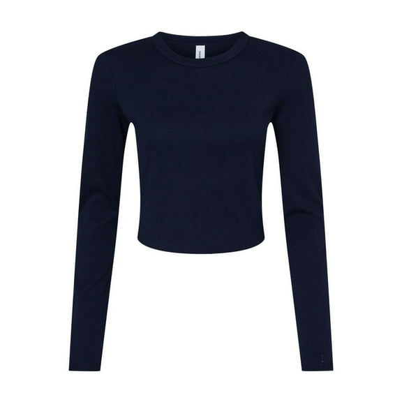 Bella   Canvas Womens Long-Sleeved Crop T-Shirt