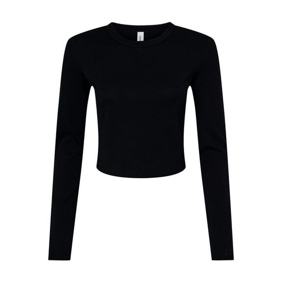 Bella Canvas Womens Long-Sleeved Crop T-Shirt