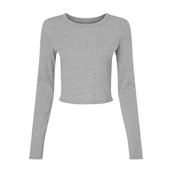 Bella   Canvas Womens Long-Sleeved Crop Top