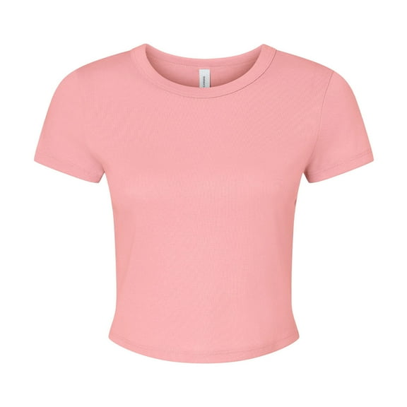 Bella Canvas Womens Micro-Rib Crop T-Shirt