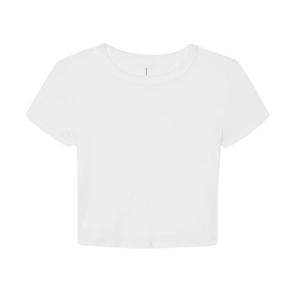 Bella + Canvas Womens Micro-Rib Cropped T-Shirt