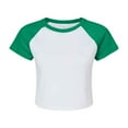 thumbnail image 1 of Bella + Canvas Womens Micro-Rib Raglan Crop Top, 1 of 3
