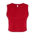 thumbnail image 1 of Bella + Canvas Womens Plain Micro-Rib Muscle Crop Top, 1 of 4