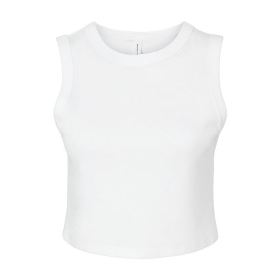 Bella + Canvas Womens Plain Micro-Rib Muscle Crop Top