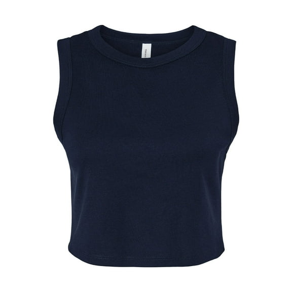 Bella   Canvas Womens Plain Micro-Rib Muscle Crop Top