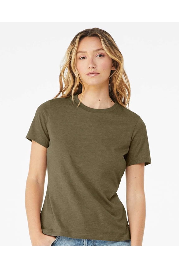 BELLA + CANVAS Womens Relaxed Fit Heather CVC Tee