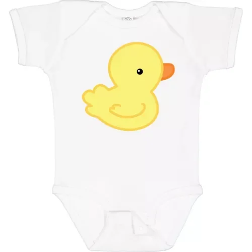 Bella Canvas Yellow Baby Duck Baby Bodysuit Bird Boy Animal Kids Family Shower Hws Baby Bodysuit