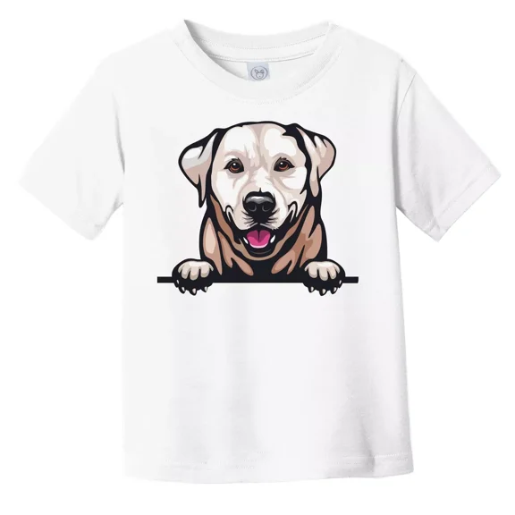 Bella Canvas Yellow Lab Dog Breed Popping Up Cute Toddler T-Shirt v2