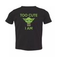 thumbnail image 1 of Bella Canvas Yoda Too Cute I Am Toddler Boys & Girls Shirt, Gift for Baby or Kids, 1 of 3