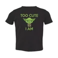 thumbnail image 1 of Bella Canvas Yoda Too Cute I Am Toddler Boys & Girls Shirt, Gift for Baby or Kids, 1 of 3