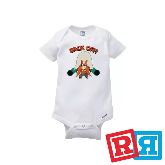 Bella Canvas Yosemite Sam Gerber Baby OnesieÂ® Cotton Unisex White Short Sleeve Bodysuit