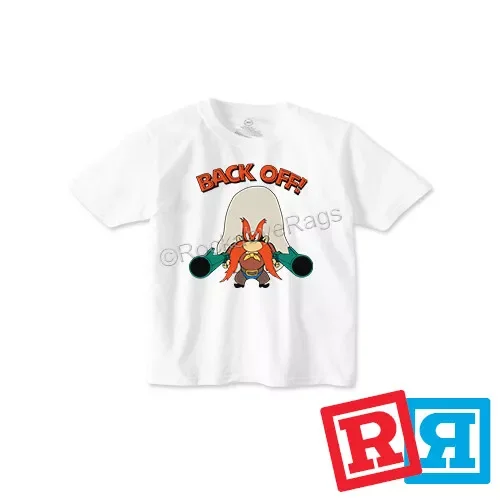 Bella Canvas Yosemite Sam T-Shirt Cotton Crew Top Boys Toddler White Short Sleeve