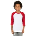 thumbnail image 1 of Bella + Canvas Youth 3/4-Sleeve Baseball T-Shirt - 3200Y, 1 of 3