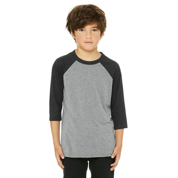 Bella + Canvas Youth 3/4-Sleeve Baseball T-Shirt - 3200Y