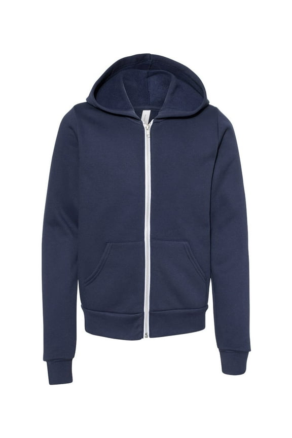 Bella + Canvas Youth Sponge Fleece Full-Zip Hoodie
