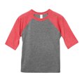 thumbnail image 1 of Bella + Canvas Youths 3/4 Sleeve Baseball T-Shirt, 1 of 6