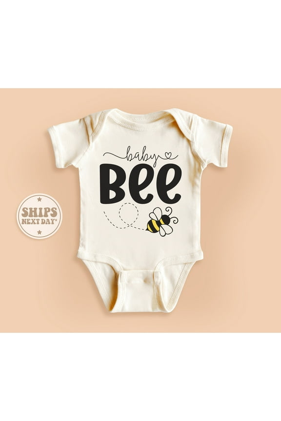 Bella Canvas with Baby Bee, Cute Honey Bee, Bumble Bee, Baby Bee, Baby Shower Gift, Newborn Natural Cute and Cool, Baby Boy or Girl Bodysuit Gift