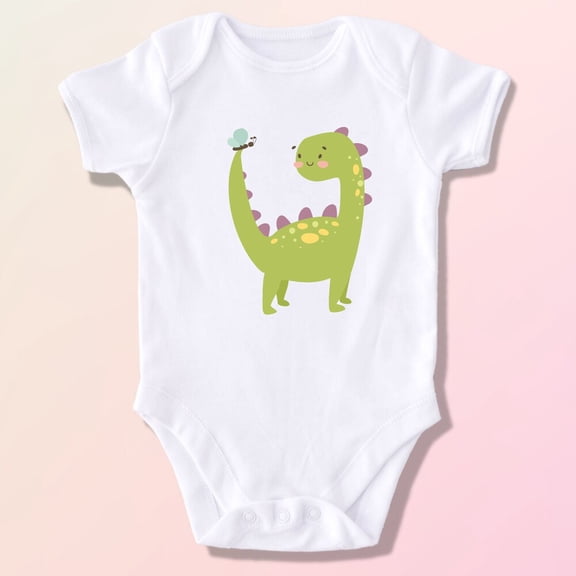 Bella Canvas with Dinosaur , Cute Baby Dino, Cute Dinosaur Tee, Animal Clothes, Cute, First Birthday Cute Baby Boy or Girl Bodysuit Gift