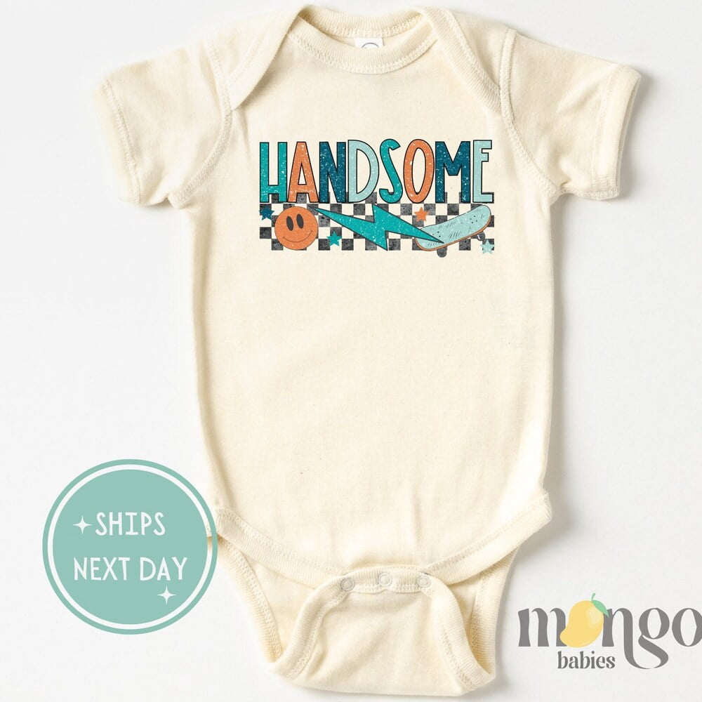 Bella Canvas with Handsome s Cute Retro Baby Boy Clothes Handsome Boy ...