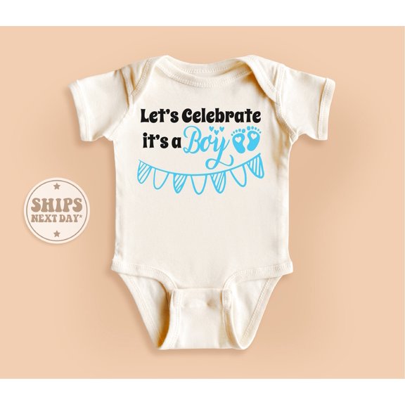 Bella Canvas with It'S A Boy, Gender Reveal, Retro Natural Baby Boy Gift Cute and Cool, Baby Boy or Girl Bodysuit Gift