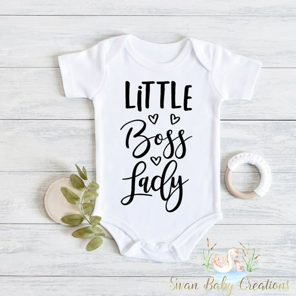 Bella Canvas with Little Boss Lady, The Future Is Female Feminist Baby Gift Protest Activist Girl Power, Romper Cute Baby Boy or Girl Bodysuit Gift