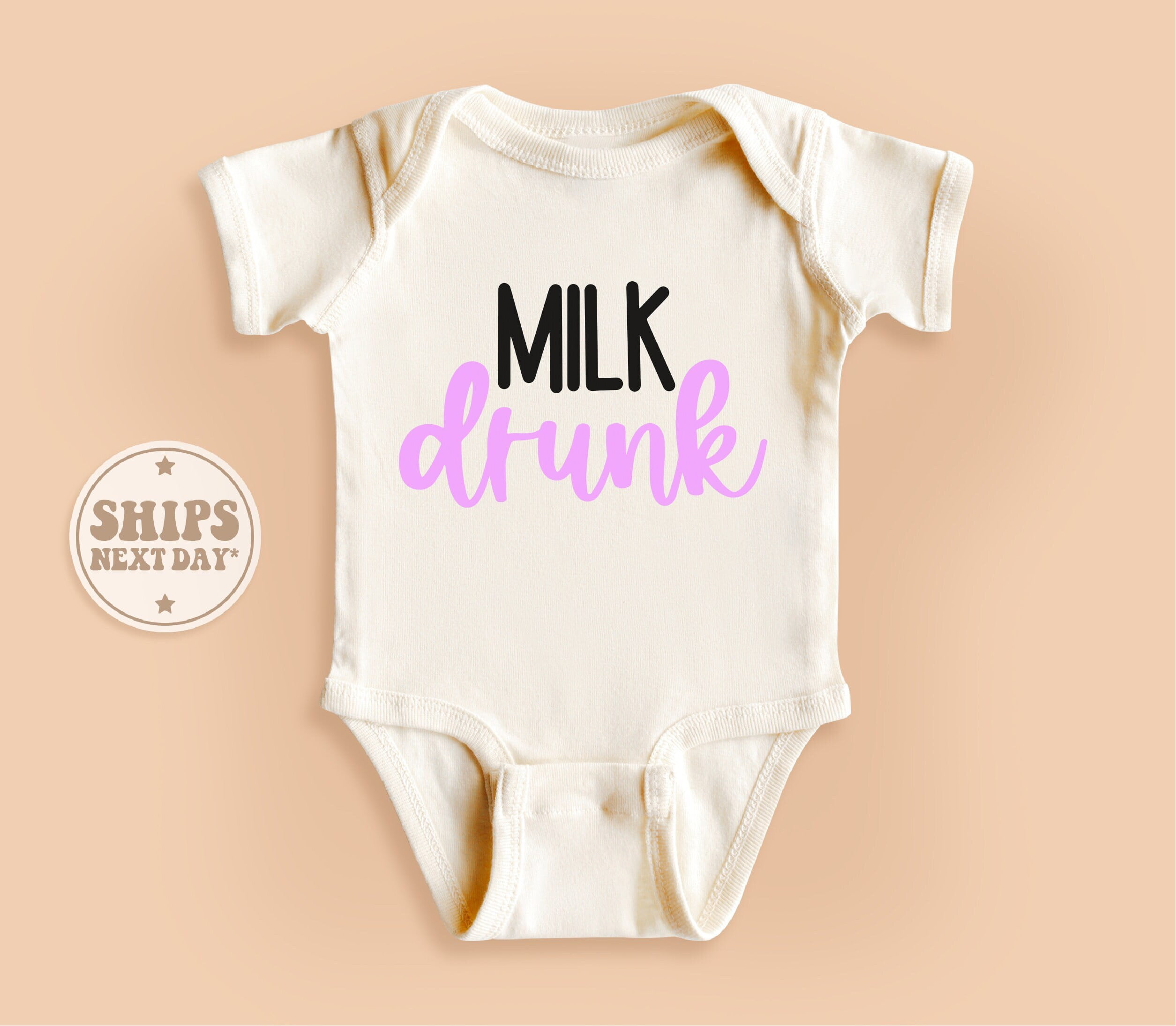 Body box Milk with love - Lot de 3 bodies en coton