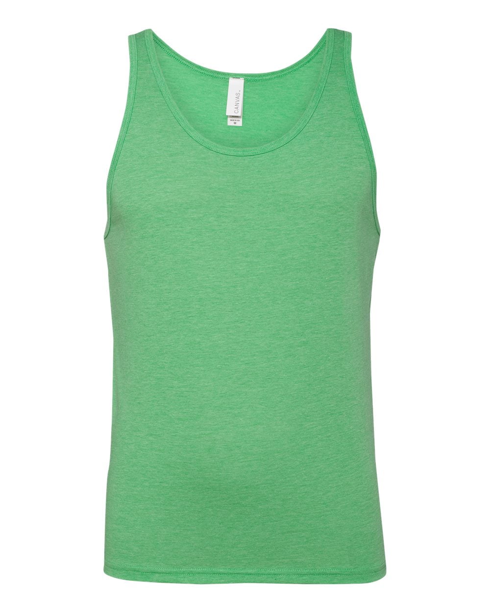 Bella Canvas womens Jersey Tank Top (3480) Green Triblend m