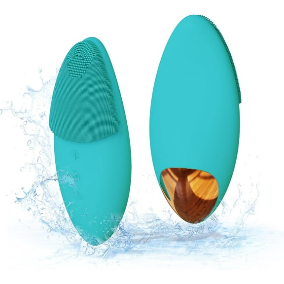 Bella Ciao 12-Speed Facial Cleansing Brush, Rechargeable Silicone Face Scrubber for Exfoliating, Aqua