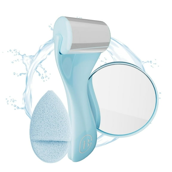 Bella Ciao Skin Care Set with Cooling Facial Massager, Facial Sponge, and Shower Mirror, 3 Piece Set