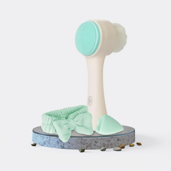 Bella Ciao 3-in-1 Facial Care Set | Makeup Removal Pad, Plush Headband, Dual Function Face Brush: Exfoliation & Cleansing | Skincare Set for Makeup Removal & Facial Cleansing