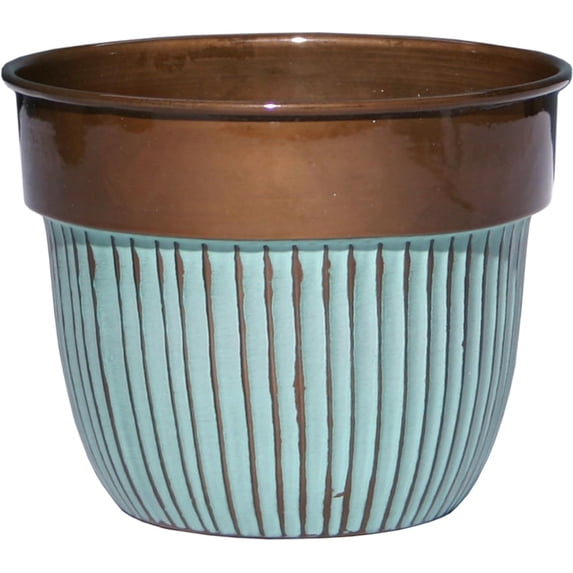 Bella Classic Planter,Stripes/Copper