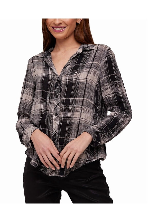 womens Classic Button Down Blouse, l