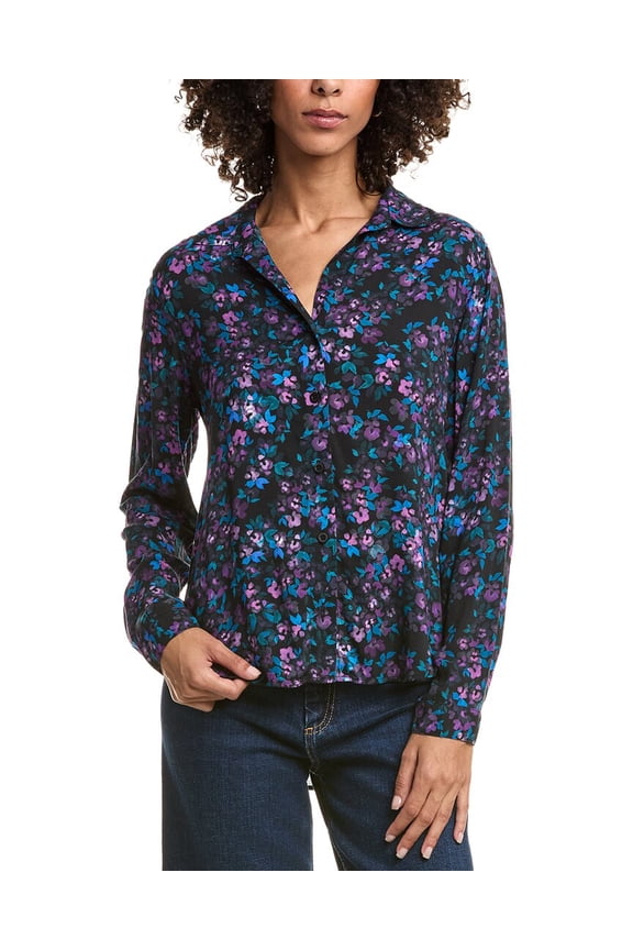 womens Classic Button Down Blouse, xs